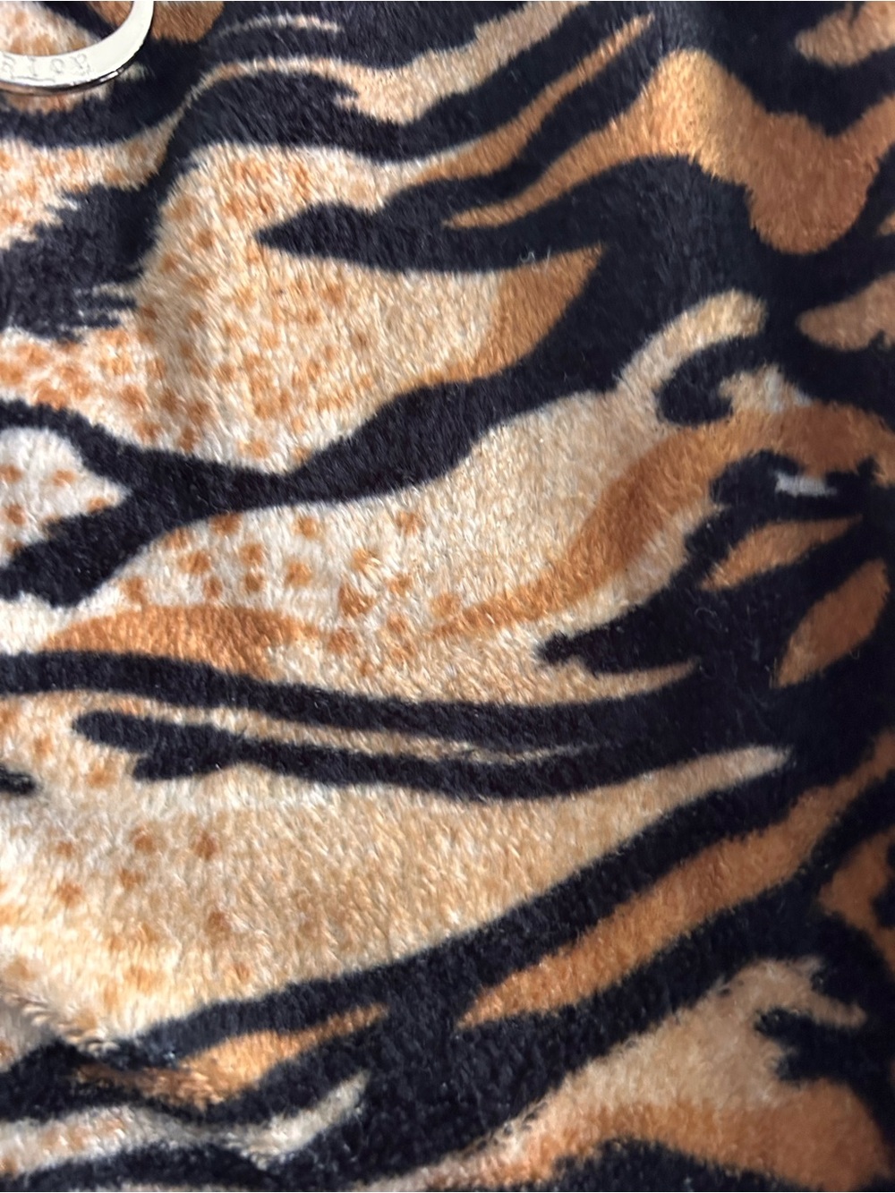 RARE Tripp NYC Y2K 2000s Grunge Alt Faux Fur Tiger Animal Print Micro Mini Skirt - Picture 9 of 9